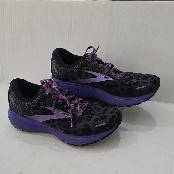 Brooks Ghost 14 Women's Running Shoes - Black & Purple Size 8 - Picture 2 of 10